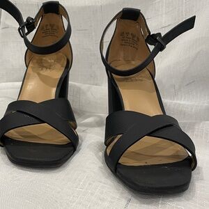 Naturalizer “Maggie” style with ankle straps and block heel.